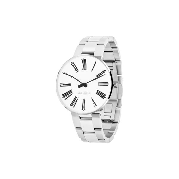 Roman armbåndsur 34 mm, steel/white, Arne Jacobsen Watches