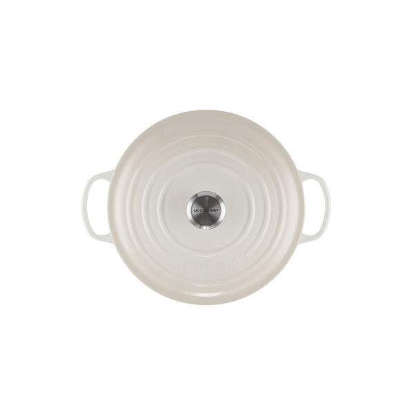 Signature rund gryde &Oslash; 28 cm, meringue, Le Creuset