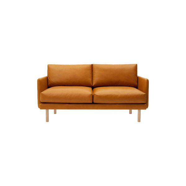 Emo 2-pers. sofa, SemiAni Cognac/naturolieret eg, Bruunmunch Furniture