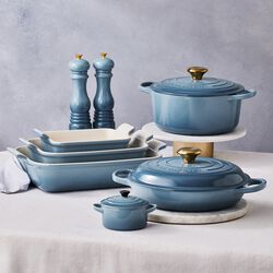 Signature rund st&oslash;bejernsgryde &Oslash; 24 cm, chambray, Le Creuset