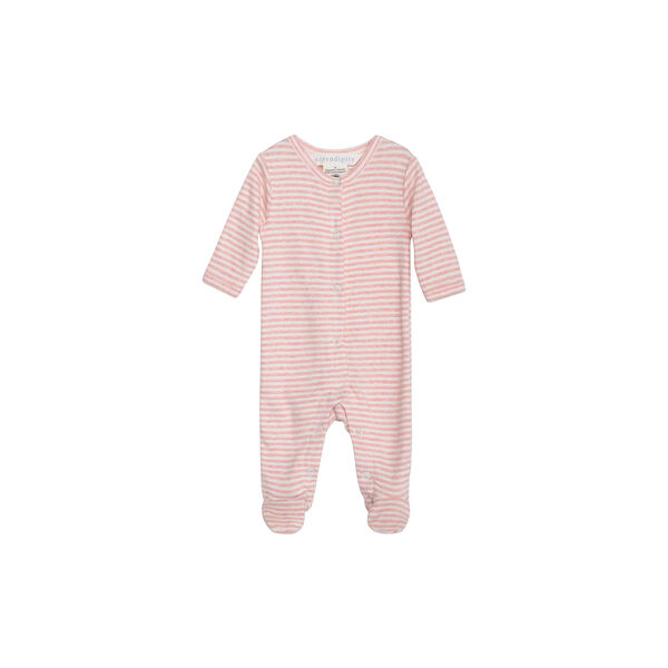 Newborn Stripe Suit, coral/offwhite, Serendipity