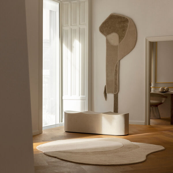 Optical Web gulvtæppe, camel, Linie Design