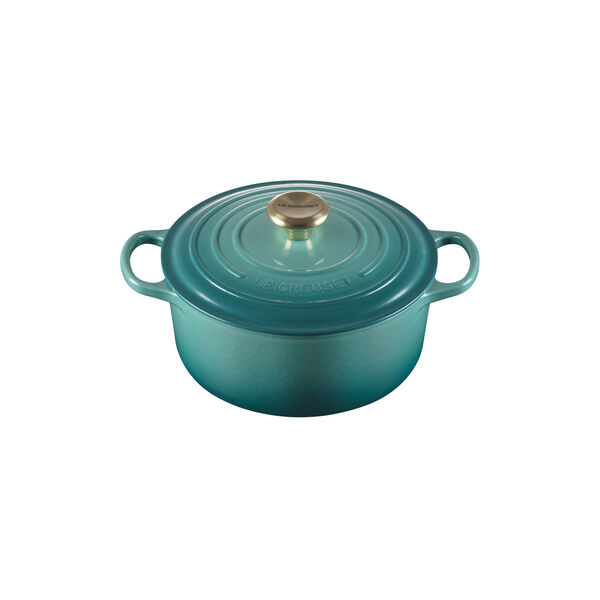 Signature rund gryde &Oslash; 24 cm, bleu riviera, Le Creuset