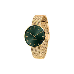 City Hall Evergreen armbåndsur, green/gold/matt gold City Hall Evergreen armbåndsur, green/gold/matt gold, Arne Jacobsen Watches