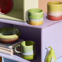 Poppery krus, yellow/apple green/pink, K&auml;hler