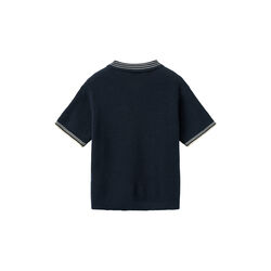 Knitted Pattern Shirt w. Contrast, Copenhagen Colors Organics