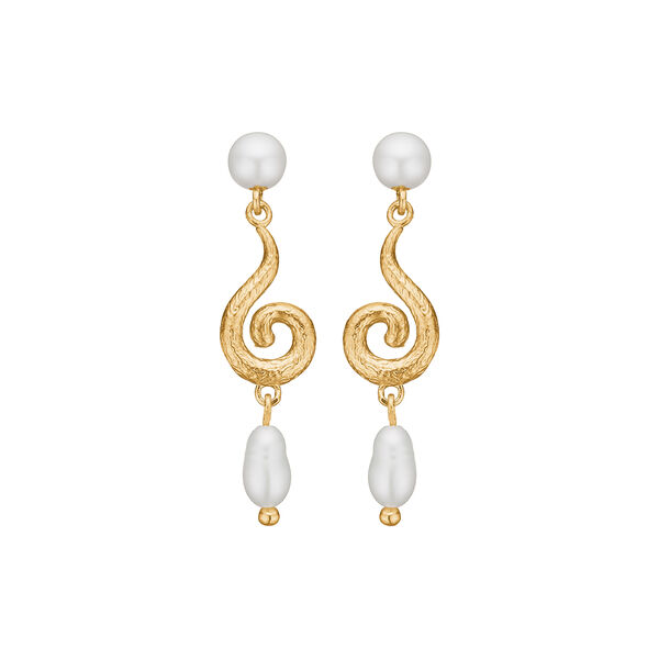 Curiosity øreringe, forgyldt sølv, Studio Z