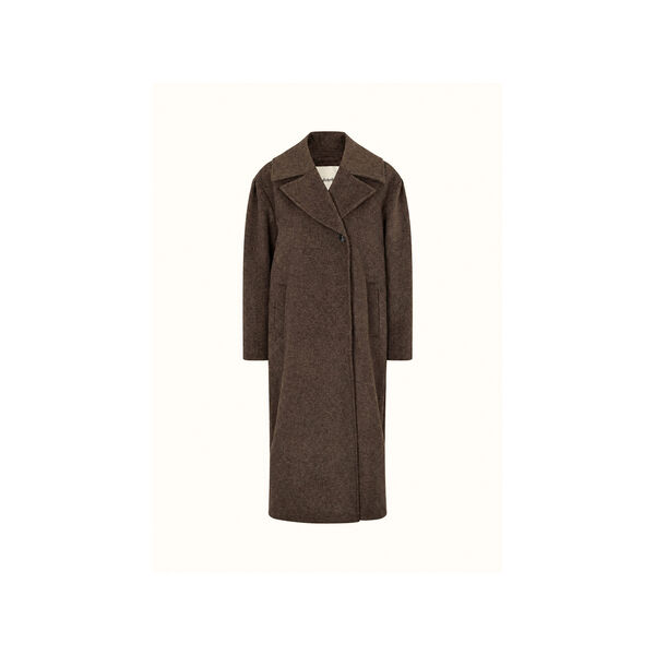 Cyllemd coat, taupe melange, Modstr&ouml;m