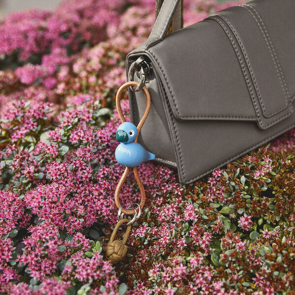 Fugl n&oslash;glering med naturl&aelig;der, bl&aring;, Kay Bojesen Denmark