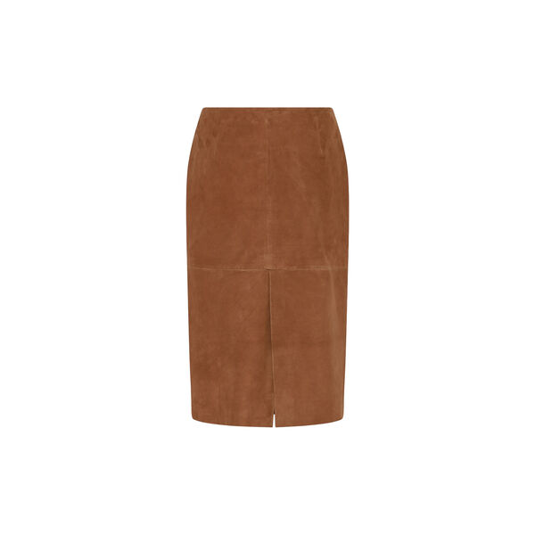 180HMSiara leather skirt, saddle tan, Heartmade