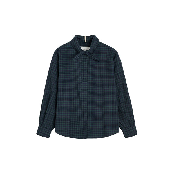 Aponi Shirt Check, evergreen, Aiayu