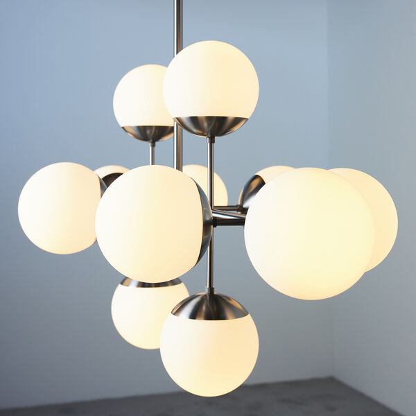 Lord Ballroom Lamp, steel/opal, Rubn