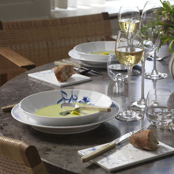 Blomst dyb tallerken rose Ø 24 cm, Royal Copenhagen