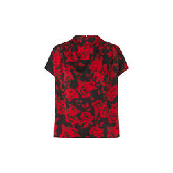 Ruthiemd print SS top, racing rose, Modström