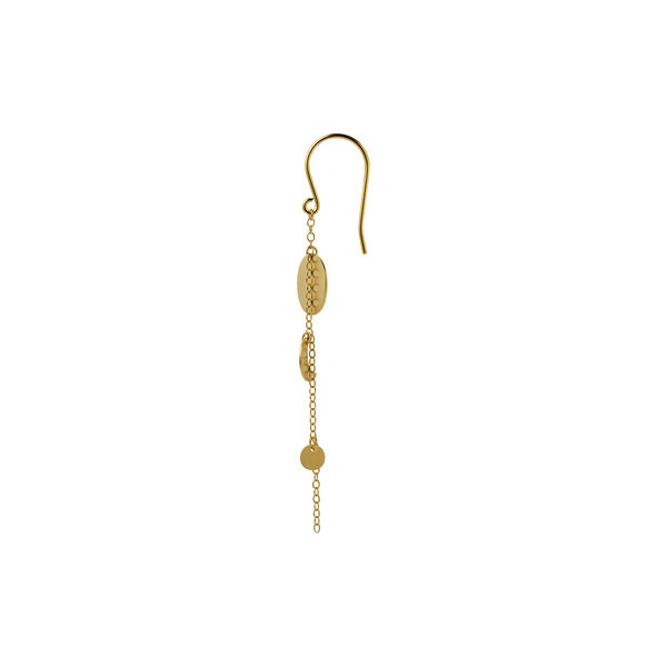 Sun and Moon Earring with Chain Single, gold Sun and Moon Earring with Chain Single, gold, Stine A Jewelry