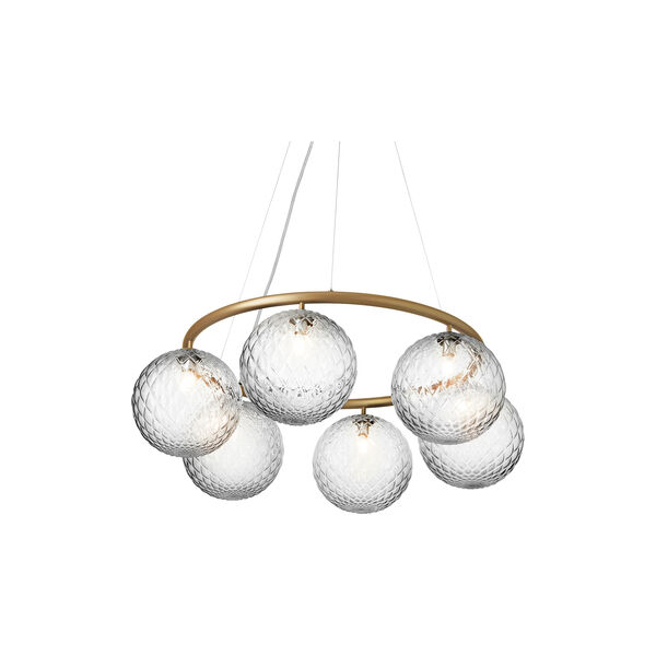 Miira 6 Circular Pendant, brass/optic clear, Nuura