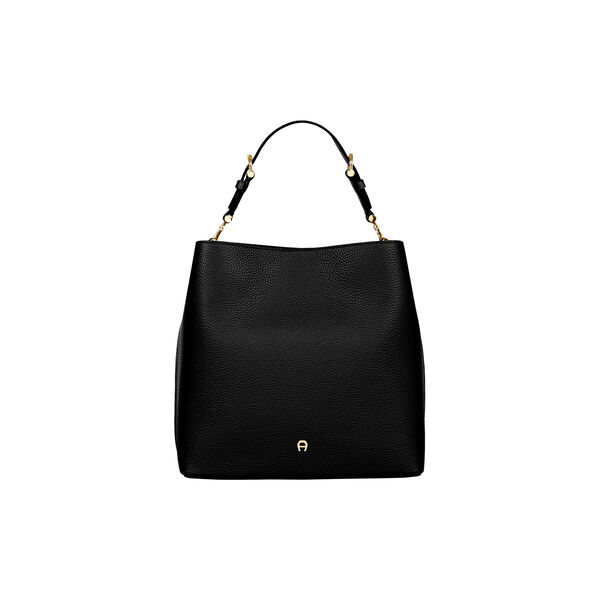 Delia M Hobo Bag, black, Aigner