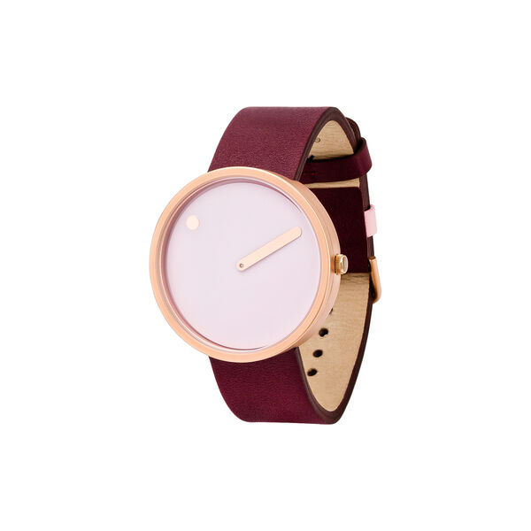 Picto Wrist Watch, dusty rose pink/burgundy red Picto Wrist Watch, dusty rose pink/burgundy red, Picto