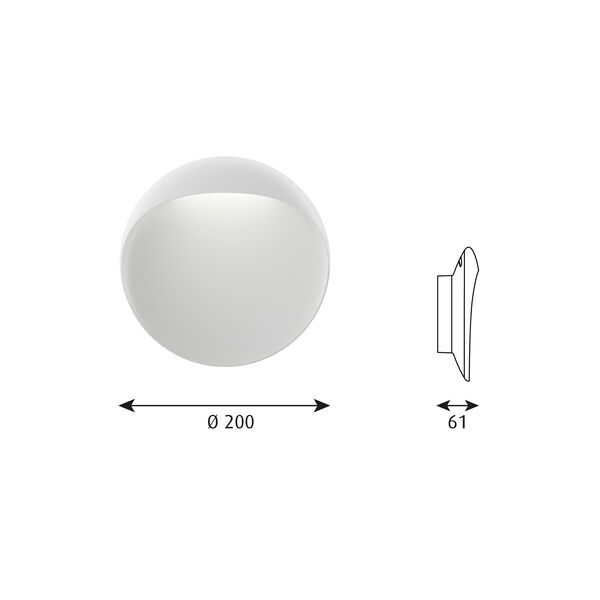Flindt væglampe S, hvid, Louis Poulsen