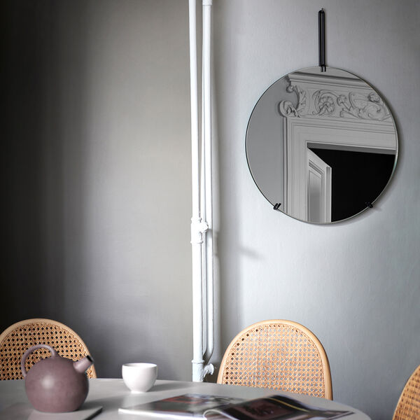 Wall Mirror, black, MOEBE