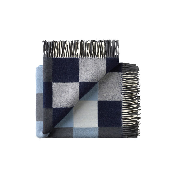 Plain Beat plaid, 01225 muted blues, Silkeborg Uldspinderi