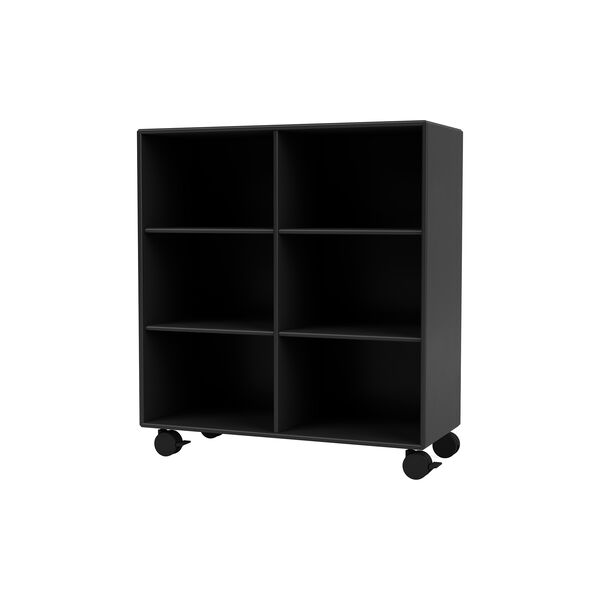 Montana 1113 reol med hjul, 05 black/black, Montana Furniture