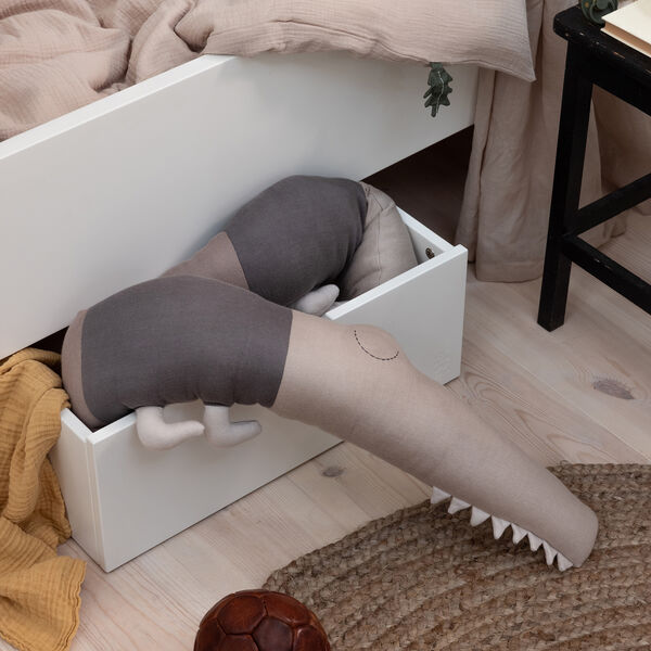 Sleepy Croc strikket pude, seabreeze beige, Sebra