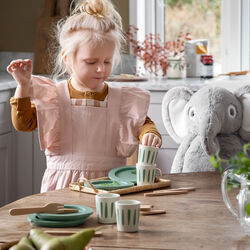 Spisesæt til 4, sage green, Sebra