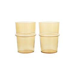 Boya Tall Glasses 2 stk., yellow, Ferm Living