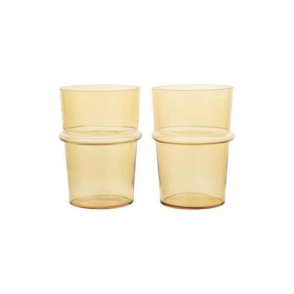 Boya Tall Glasses 2 stk., yellow, Ferm Living