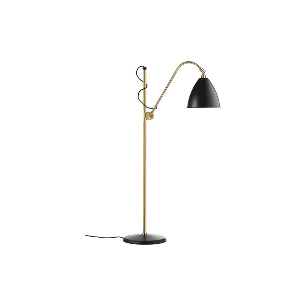 Bestlite BL3 M Floor Lamp, soft black semi matt/brass Bestlite BL3 M Floor Lamp, soft black semi matt/brass, GUBI