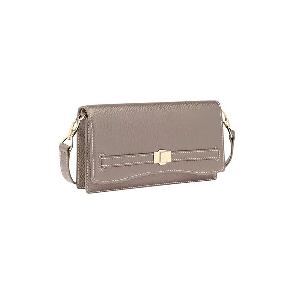 Farah Wallet on Leather Strap, taupe, Aigner