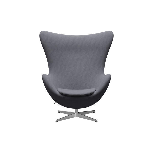 &AElig;gget&trade; 3316 loungestol, Christianshavn 1171 light grey/satin brushed aluminium, Fritz Hansen