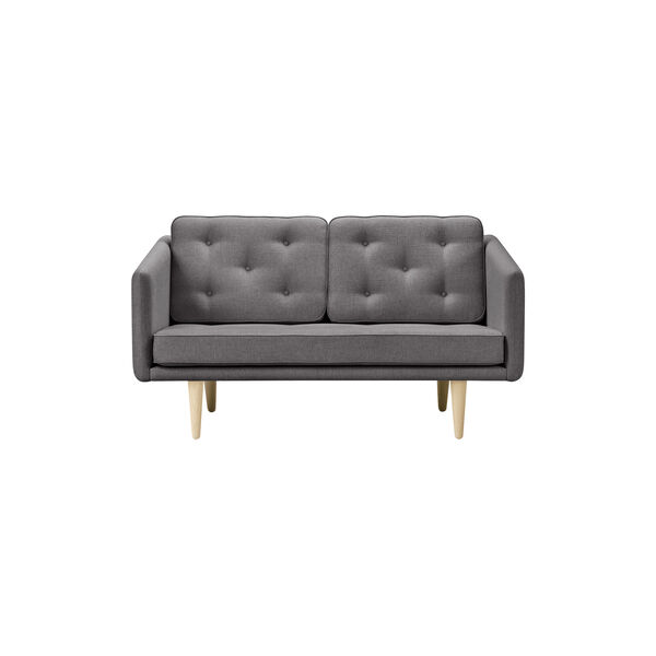 No. 1 2002 2 pers. sofa, grey/sæbebehandlet eg No. 1 2002 2 pers. sofa, grey/sæbebehandlet eg, Fredericia Furniture