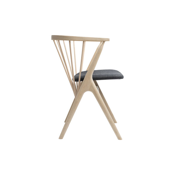 Sibast No 8 spisestol, sæbebehandlet eg/mørkegrå, Sibast Furniture