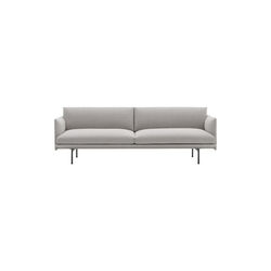 Outline Sofa 3-seater, clay/black, Muuto