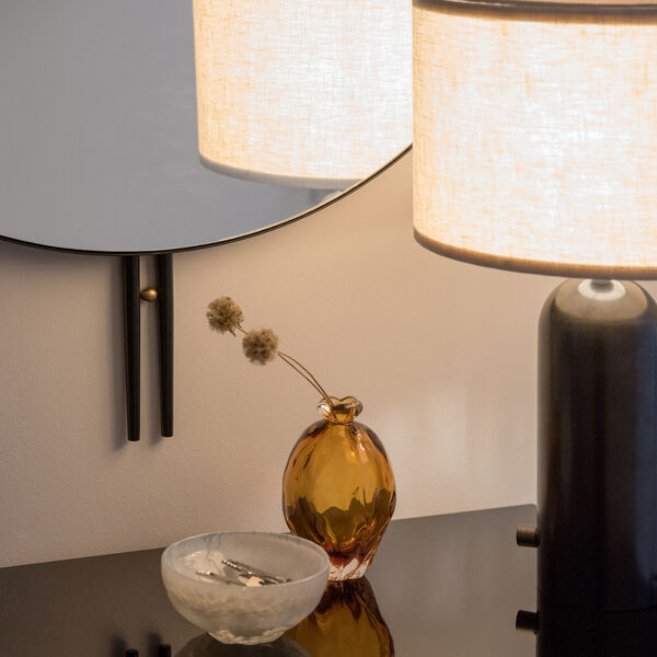 Gravity Table Lamp, blackened steel/canvas, GUBI