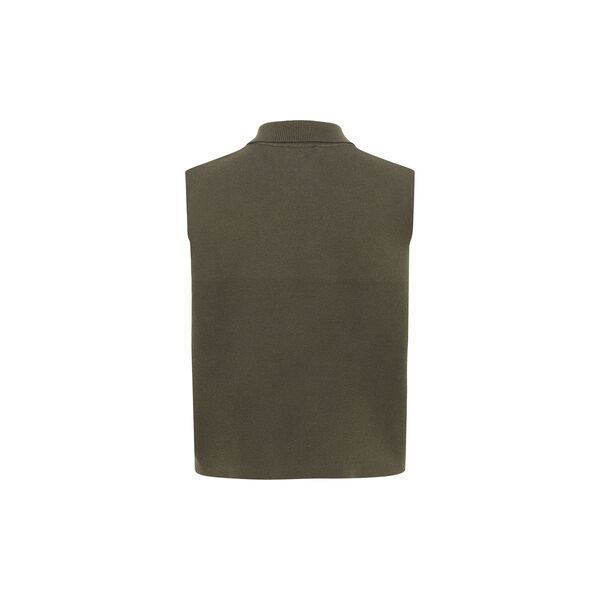 KBElvina Waistcoat, deep lichen green, Karen by Simonsen