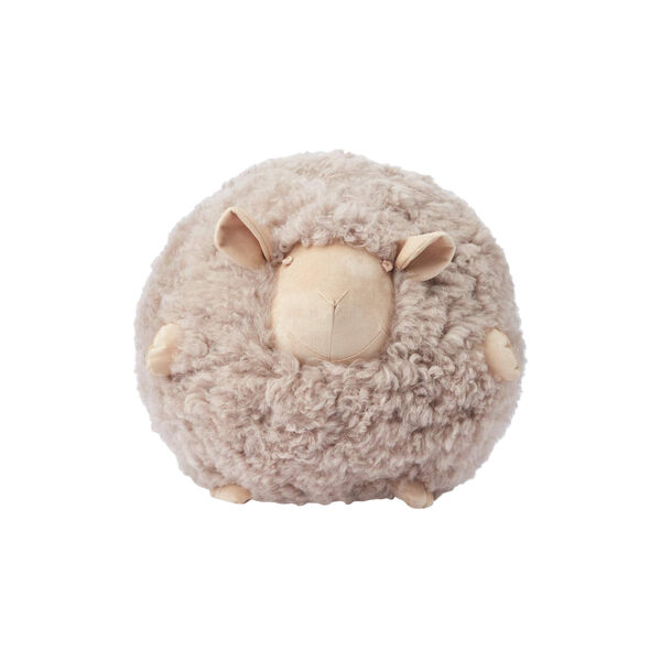Cute Sheep rund pude Ø 34 cm, taupe, NATURES Collection