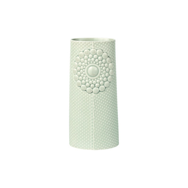Pipanella Dot Oval Vase | Hvid/gr&oslash;n, Dottir Nordic Design