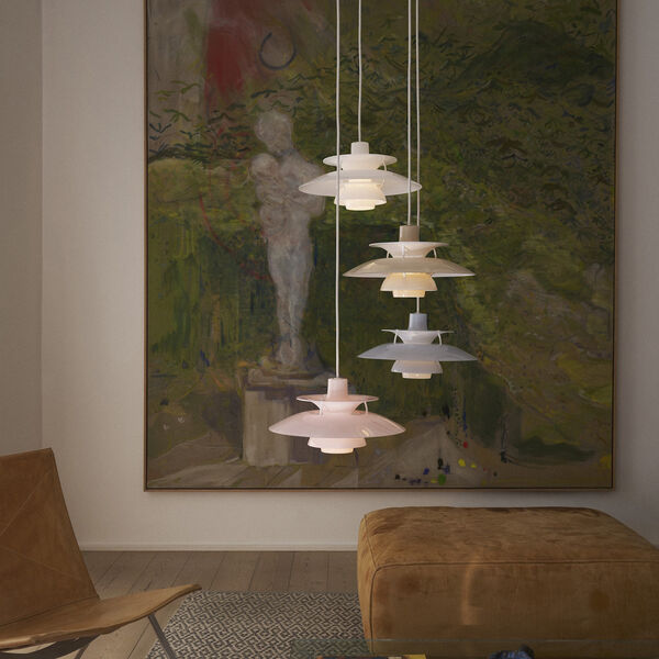 PH 5 320 Opal pendel, opal pale rose, Louis Poulsen