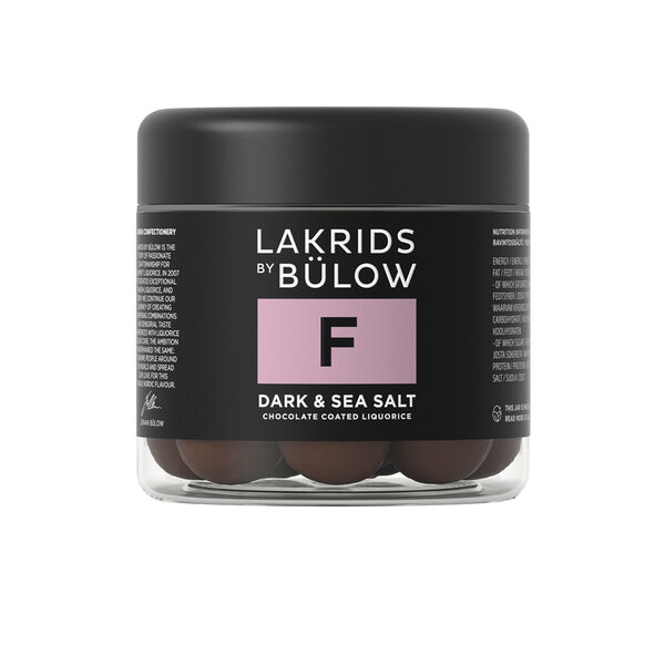 F - DARK & SEA SALT, small, Lakrids by B&uuml;low