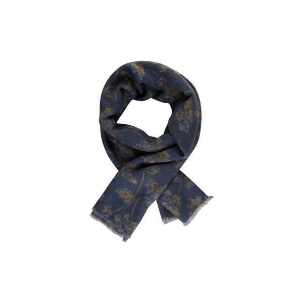 Scarf Wool, blue pattern, Stenströms