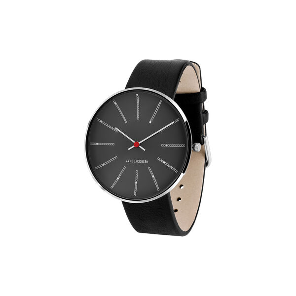 Bankers armbåndsur, grey/steel/black, Arne Jacobsen Watches