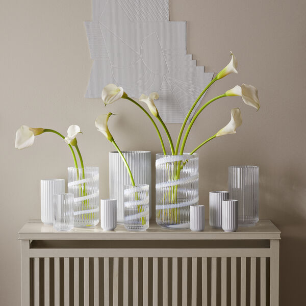 Lyngby Vase, swirl hvid, Lyngby Porcelæn