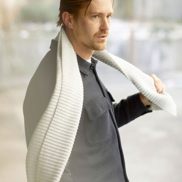 Pleece Long Scarf, light grey, Design House Stockholm