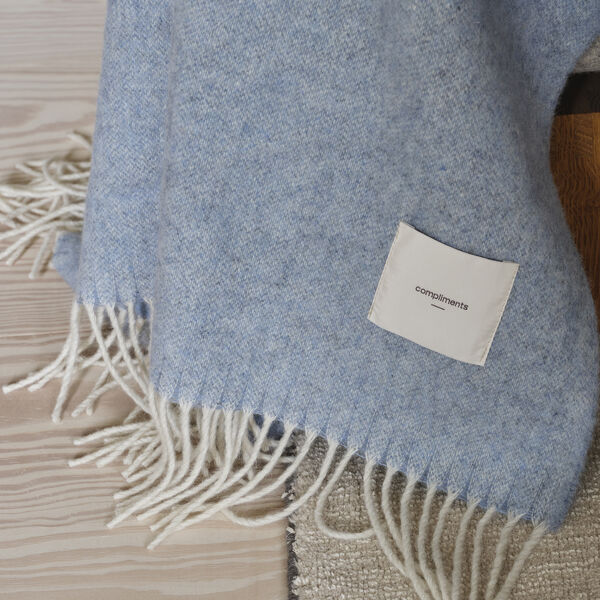 Waves plaid, mineral blue, Compliments