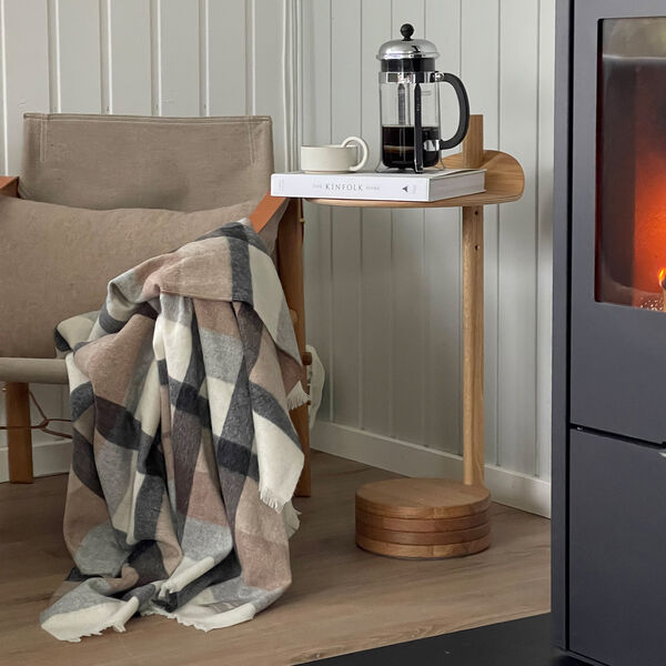 Intersection plaid, camel/white/grey, ELVANG