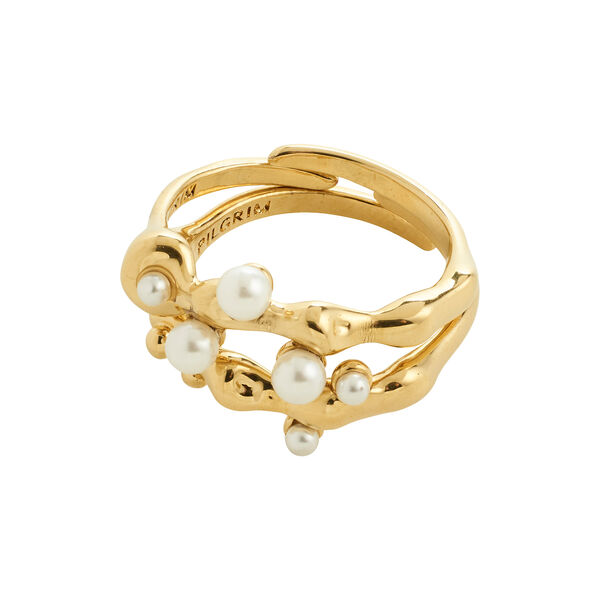 HADLEY ringe 2-i-ét sæt, guldbelagt HADLEY ringe 2-i-ét sæt, guldbelagt, Pilgrim