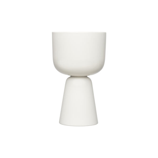 Nappula urtepotte small high, hvid, Iittala